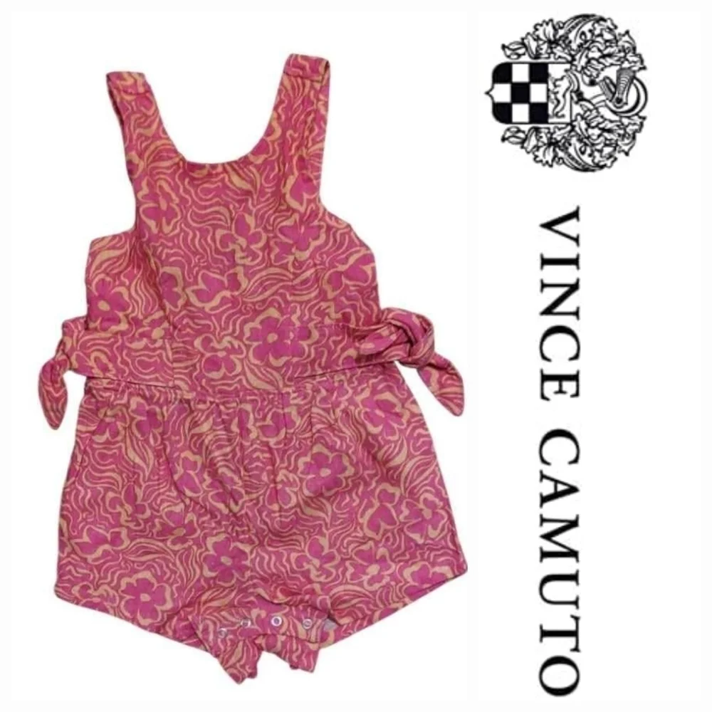 NWT Girls Vince Camuto Pink Pai Romper 18M